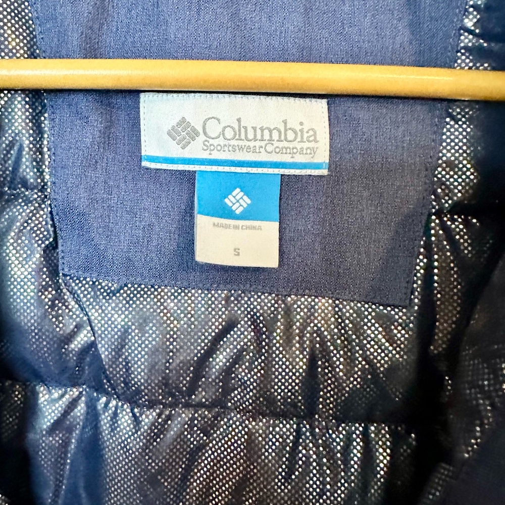 Columbia Women's Flurry Run Long Omni Heat Blue Jacket Coat Hooded Parka - Picture 10 of 10